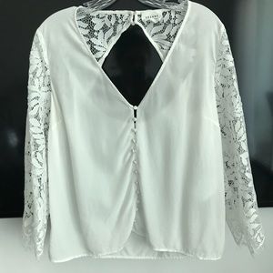 White Sézane silk blouse